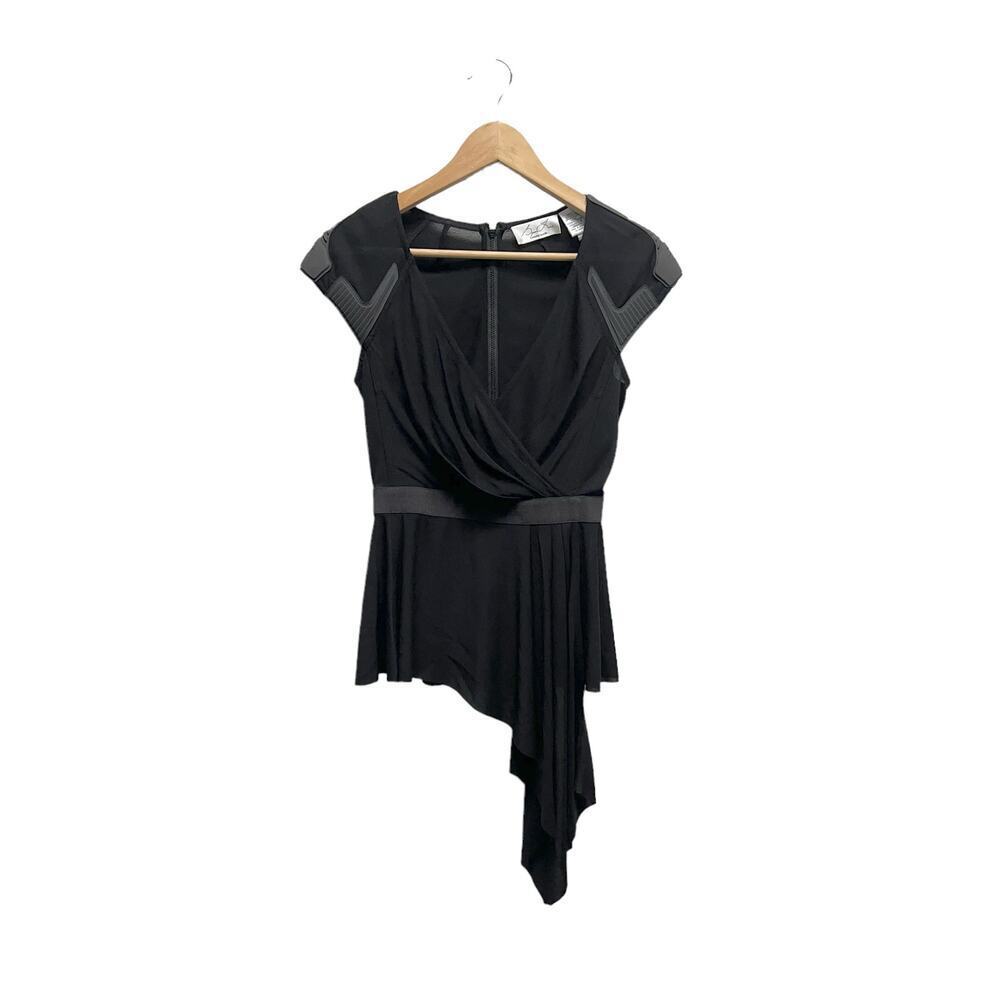NWOT Byron Lars Asymmetrical Mesh Top in Black Size 2